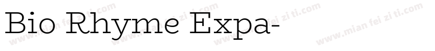Bio Rhyme Expa字体转换